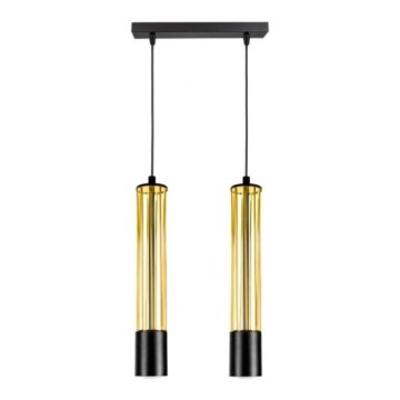 Candelabro suspenso PRESCOT 2xGU10/40W/230V dourado