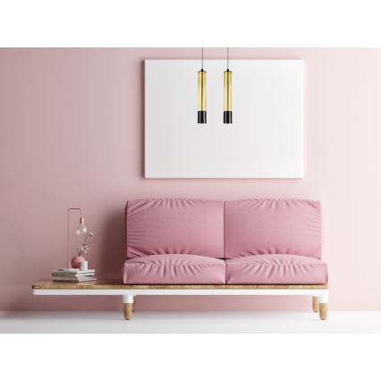 Candelabro suspenso PRESCOT 2xGU10/40W/230V dourado