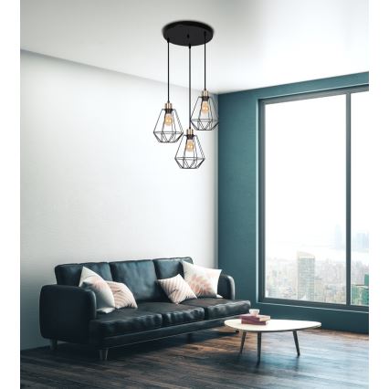 Candelabro suspenso PRIMO 3xE27/60W/230V