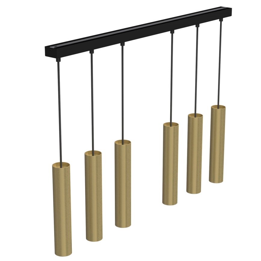 Candelabro suspenso RAITO 6xGU10/8W/230V latão