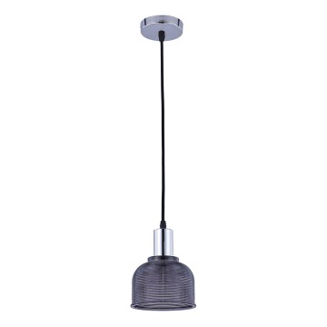 Candelabro suspenso REFLECT 1xE27/15W/230V cinzento/cromado brilhante