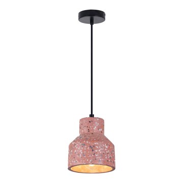 Candelabro suspenso RESIN 1xE27/11W/230V rosa/preto
