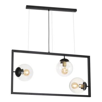 Candelabro suspenso REY 3xE27/7W/230V preto