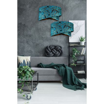 Candelabro suspenso REZO 1xE27/60W/230V turquesa