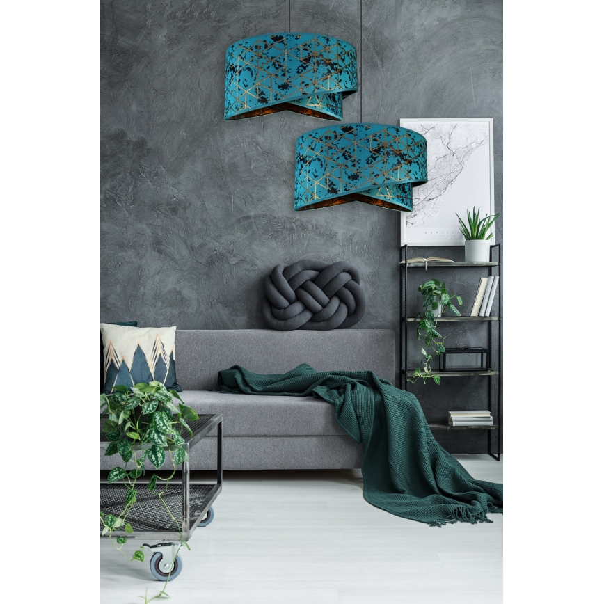 Candelabro suspenso REZO 1xE27/60W/230V turquesa