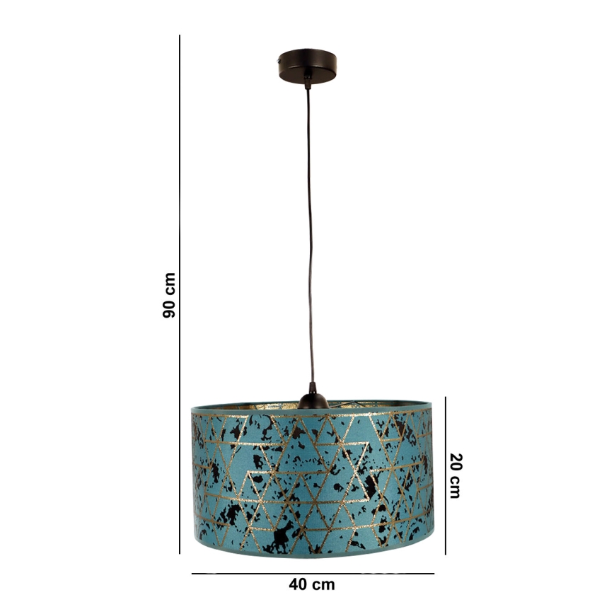 Candelabro suspenso REZO 1xE27/60W/230V turquesa