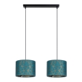 Candelabro suspenso REZO 2xE27/60W/230V turquesa