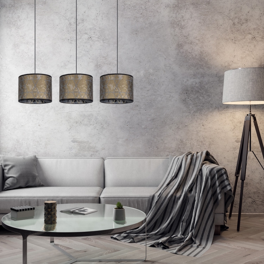 Candelabro suspenso REZO 3xE27/60W/230V dourado