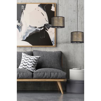 Candelabro suspenso REZO 3xE27/60W/230V dourado/turquesa