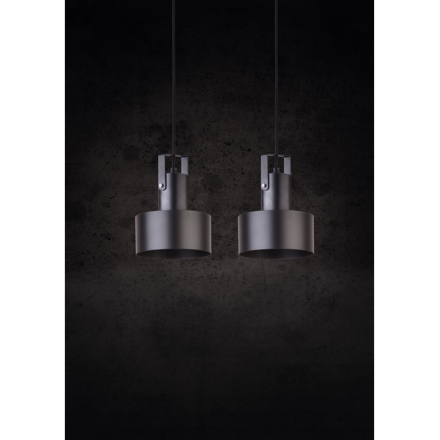 Candelabro suspenso RIF 2xE27/60W/230V preto