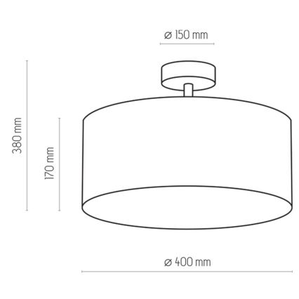 Candelabro suspenso RONDO 4xE27/15W/230V d. 40 cm bege