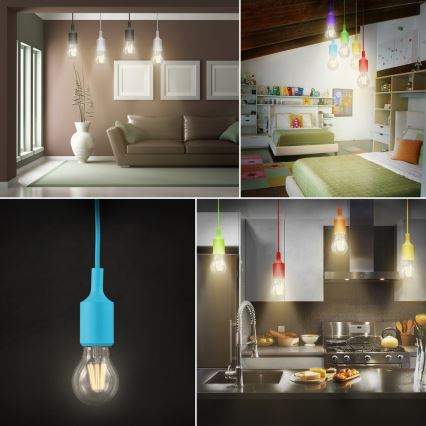 Candelabro suspenso ROXY 1xE27/60W/230V roxo