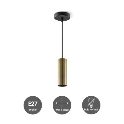 Candelabro suspenso SAGA 1xE27/40W/230V latão