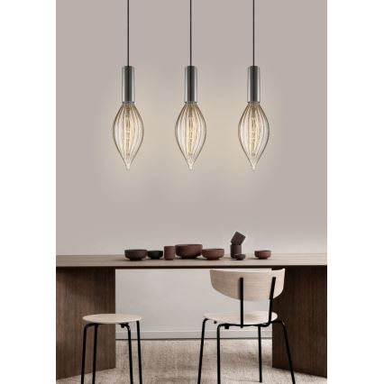 Candelabro suspenso SAGA 1xE27/40W/230V preto