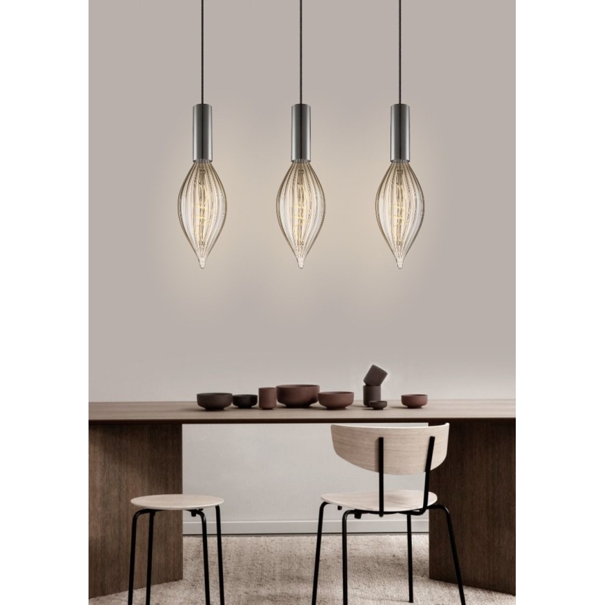 Candelabro suspenso SAGA 1xE27/40W/230V preto