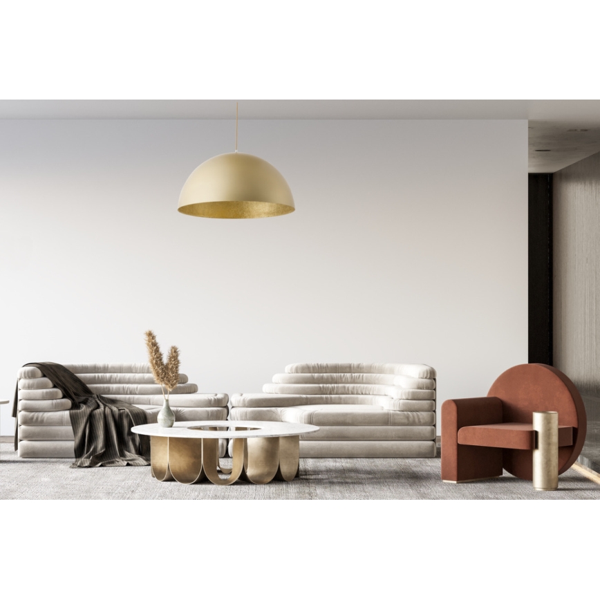 Candelabro suspenso SFERA 1xE27/60W/230V diâmetro 35 cm dourado