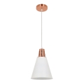 Candelabro suspenso SHADE 1xE27/15W/230V cobre/branco