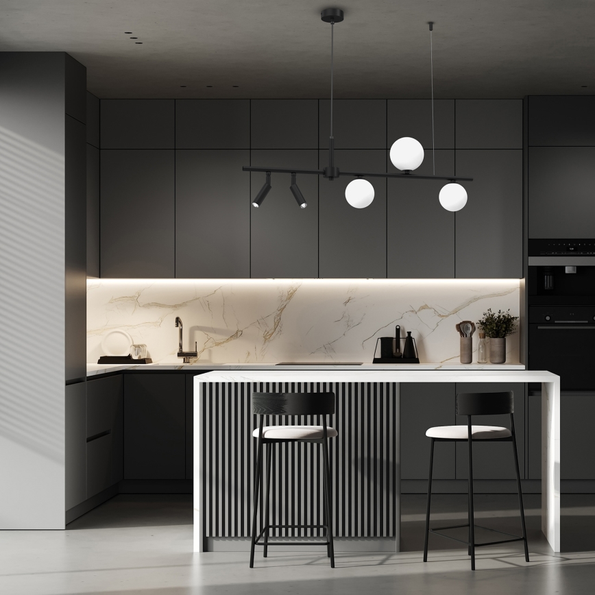 Candelabro suspenso SIRIO 5xG9/25W/230V preto