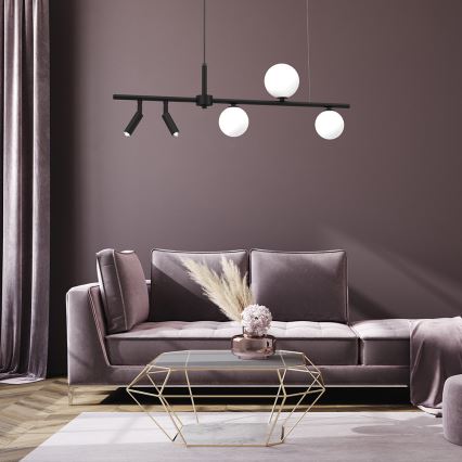 Candelabro suspenso SIRIO 5xG9/25W/230V preto