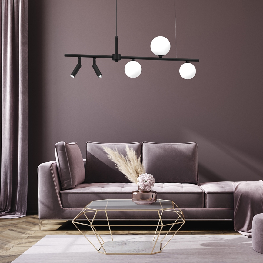 Candelabro suspenso SIRIO 5xG9/25W/230V preto