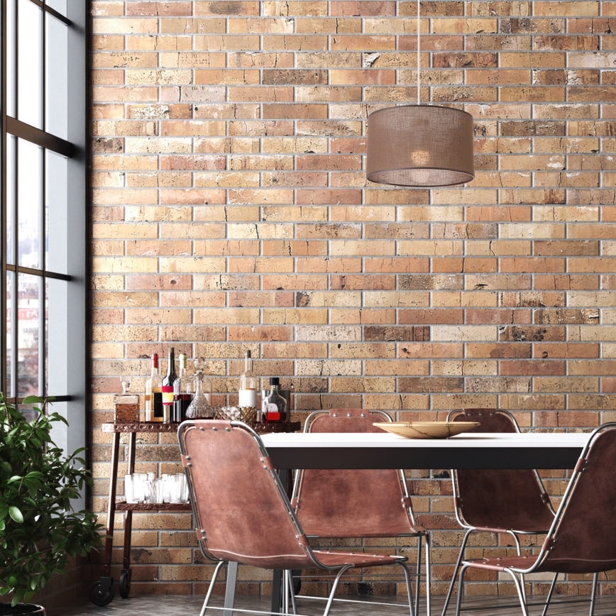 Candelabro suspenso SIRJA 1xE27/60W/230V castanho