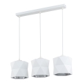 Candelabro suspenso SIRO 3xE27/15W/230V branco/prateado