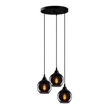 Candelabro suspenso SMOKED 3xE27/40W/230V