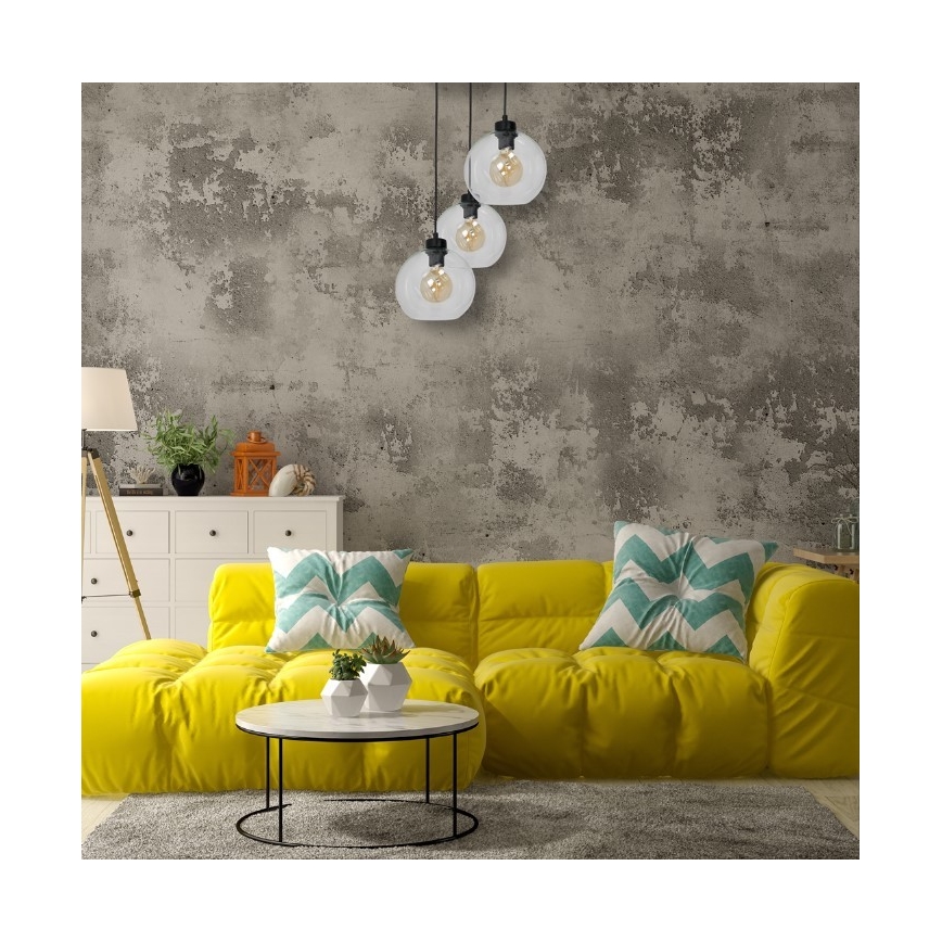 Candelabro suspenso SOFIA 3xE27/60W/230V transparente