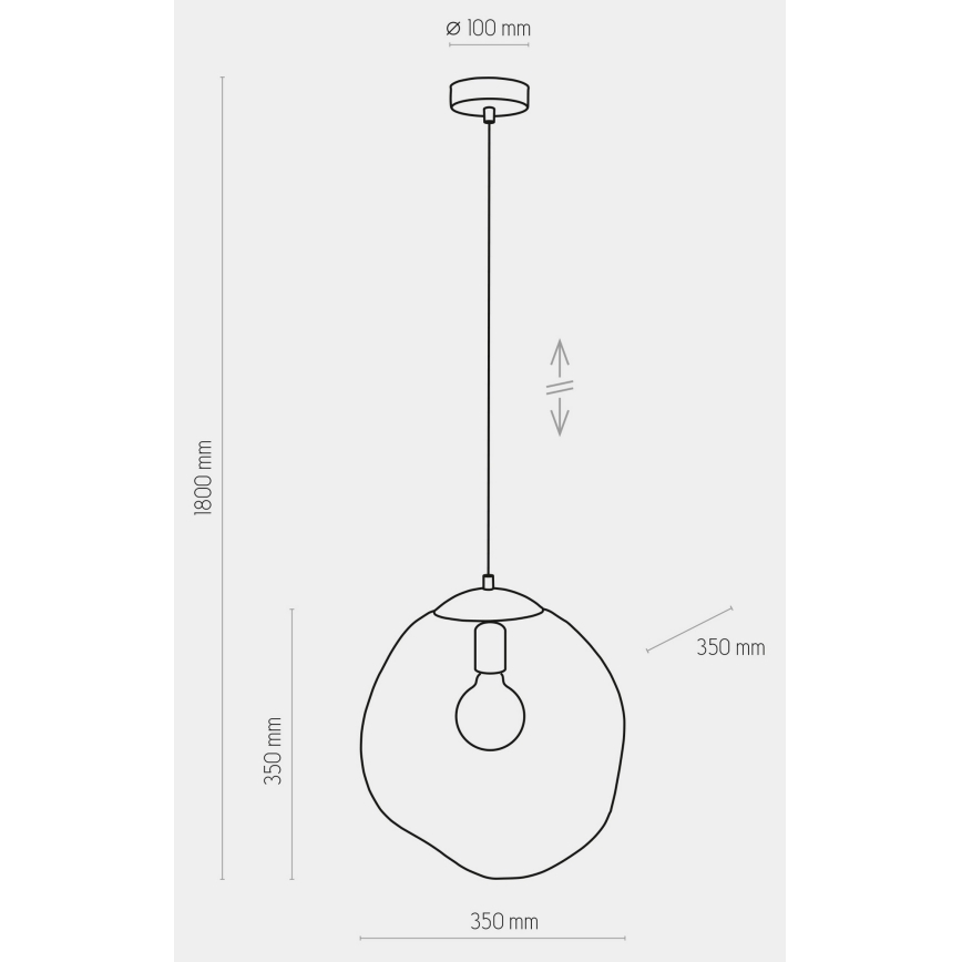 Candelabro suspenso SOL 1xE27/60W/230V preto
