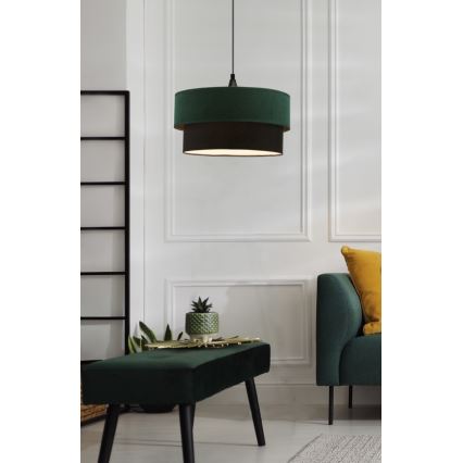Candelabro suspenso SOLANTO 1xE27/60W/230V verde/preto