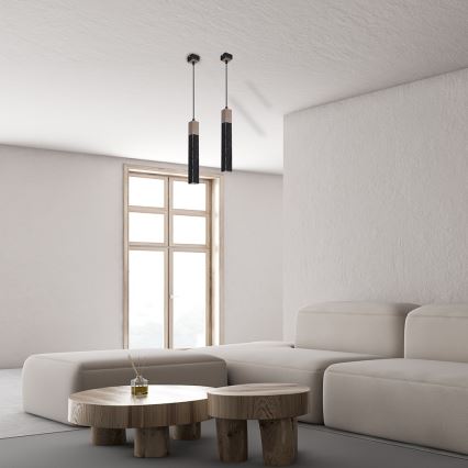 Candelabro suspenso SOLO 1xGU10/MR11/40W/230V preto