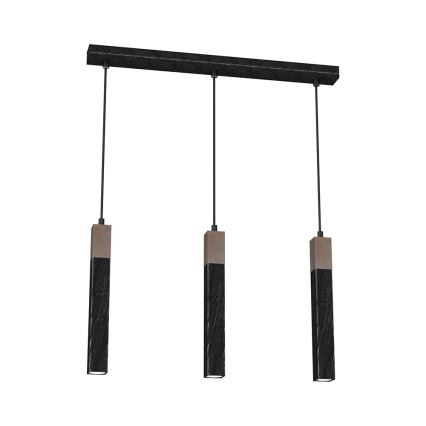 Candelabro suspenso SOLO 3xGU10/MR11/40W/230V preto