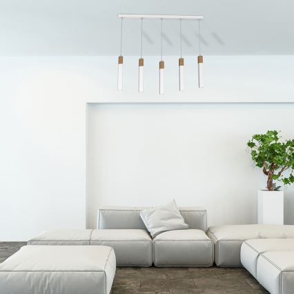 Candelabro suspenso SOLO 5xGU10/MR11/40W/230V branco