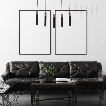 Candelabro suspenso SOLO 5xGU10/MR11/40W/230V preto