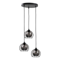 Candelabro suspenso SOLO BLACK 3xE27/60W/230V diâmetro 30 cm