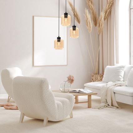 Candelabro suspenso SOMBRA 3xE27/60W/230V bege