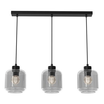 Candelabro suspenso SOMBRA 3xE27/60W/230V cinzento