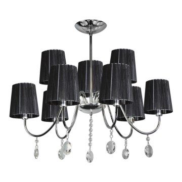 Candelabro suspenso SORENTO 9xE14/40W/230V preto