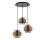Candelabro suspenso SPIEGA 3xE27/60W/230V dourada/preto