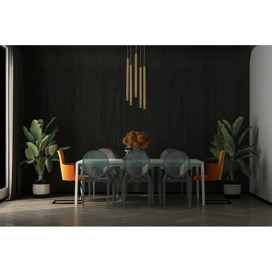 Candelabro suspenso STALACTITE LASER 5xG9/2,5W/230V dourado