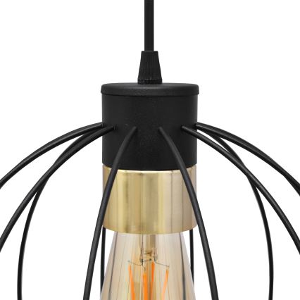 Candelabro suspenso STARLIGHT 1xE27/15W/230V preto/dourado