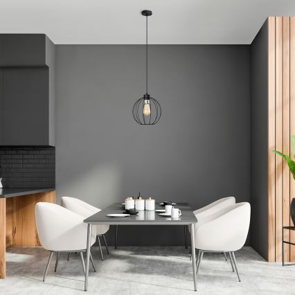 Candelabro suspenso STARLIGHT 1xE27/15W/230V preto/prateado