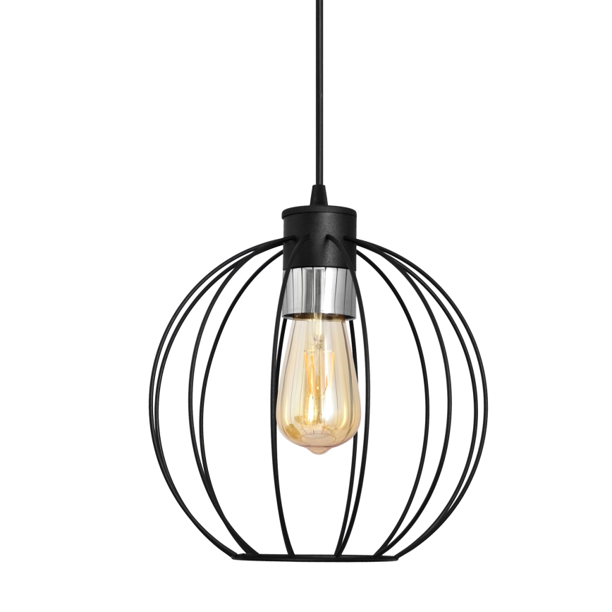 Candelabro suspenso STARLIGHT 1xE27/15W/230V preto/prateado