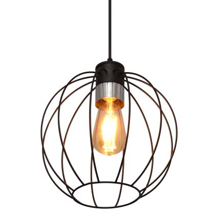 Candelabro suspenso STARLIGHT 1xE27/15W/230V preto/prateado