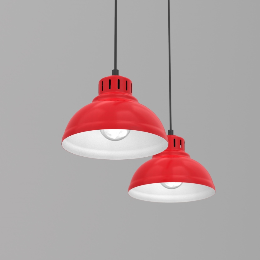 Candelabro suspenso SVEN 2xE27/15W/230V vermelho