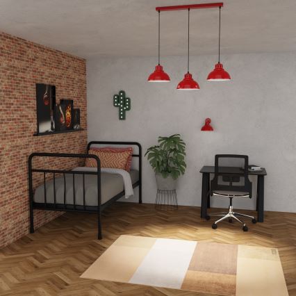 Candelabro suspenso SVEN 3xE27/15W/230V vermelho