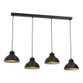 Candelabro suspenso SVEN 4xE27/15W/230V preto/dourado