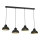 Candelabro suspenso SVEN 4xE27/15W/230V preto/dourado