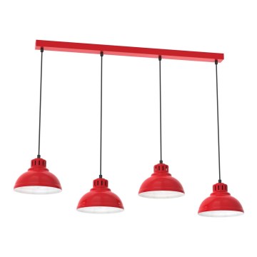 Candelabro suspenso SVEN 4xE27/15W/230V vermelho