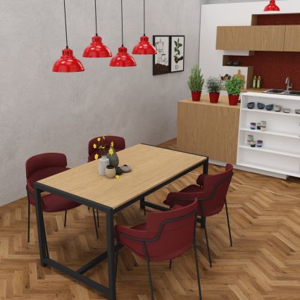 Candelabro suspenso SVEN 4xE27/15W/230V vermelho